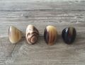 Stijlvolle handgemaakte buffelhoorn ring, gevarieerde tintjes. Glans finish +/-3cmt.