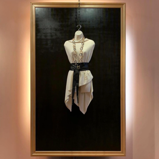 Prachtige handgemaakte ketting buffelhoorn. Matte finish, lichtgewicht. Lengte 116cm.