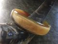 Armband buffelhoorn breed 1.8 cm. Glans finish. Zeer licht in gewicht.