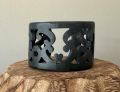 Sierlijk bewerkte buffelhoorn armband. Hoogte 5.5cm, Black matte finish. Zeer licht van gewicht.